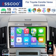 DAB+ per Toyota Corolla Verso 2003-2009 autoradio Android 15 GPS Bluetooth 2+64G