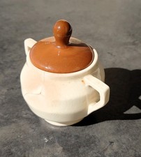 Antica zuccheriera in ceramica bianca di Laveno | Società Ceramica Italiana