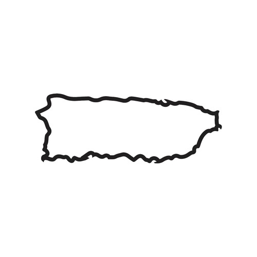Adesivo puerto rico - adesivo, outline