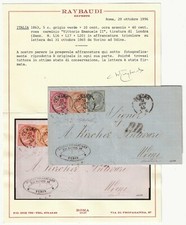 1863 Regno d'Italia - Affrancatura tricolore De La Rue su lettera per Vienna