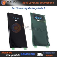 SCOCCA POSTERIORE VETRO+BIADESIVO+LENTE PER SAMSUNG NOTE 9 SM-N960F BACK COVER!