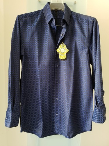 Camicia uomo visconti nera blu - camicia,