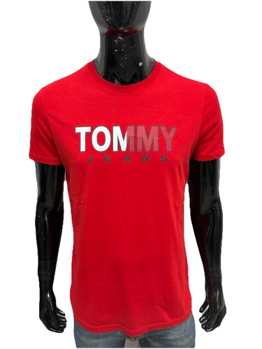 Shirt uomo tommy jeans rossa - t,