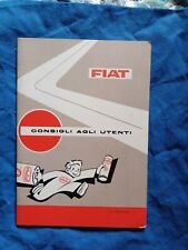 FIAT CONSIGLI AGLI UTENTI