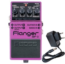 Boss BF-3 Flanger dispositivo effetto pedale + alimentatore keepdrum