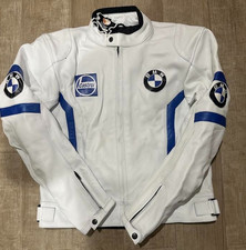 Giacca Pelle BMW Bianca Moto