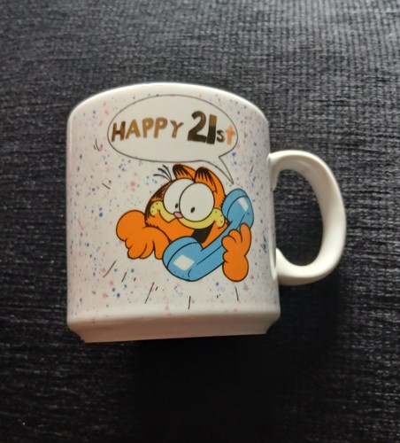 Vintage retro garfield happy - vintage,