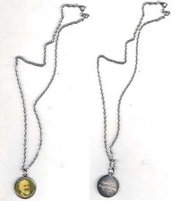 PADRE PIO COLLANA CATENINA + CIONDOLO (diam:25mm) - CON FOTO