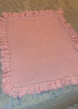 Coperta Neonata Lana Uncinetto Per Carrozzina 