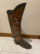 Portaombrelli Stivale vintage In Rame Molto Raro Design