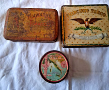 LOTTO DI 3 ANTICHE SCATOLE IN LATTA PER TABACCO VEDI FOTO E DESCRIZIONE