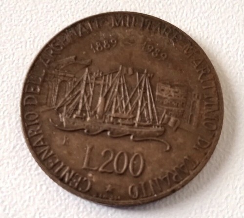 Errore conio 200 lire - 200, 1989