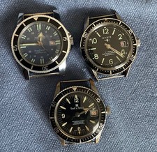 mortima + surf sport + basis orologi diver anni 70