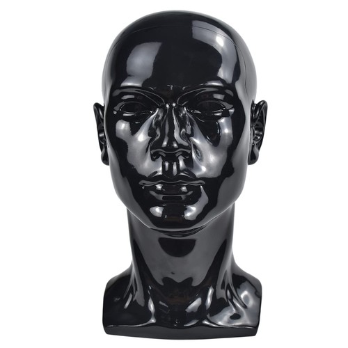 Manichino pvc testa nero - manichino,