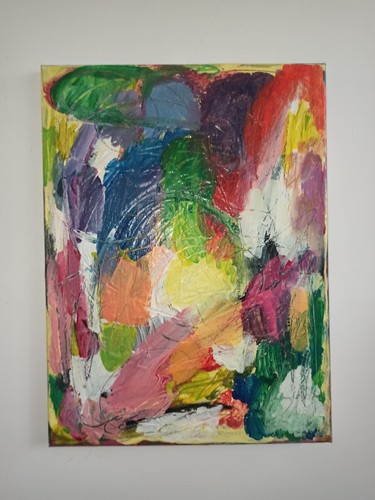 Quadro astratto dipinto - quadro, mano