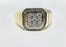 natural DIAMOND mens  square