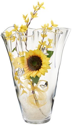 Vaso cristallo con - in, farfalle