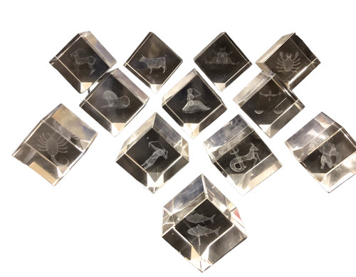Zodiaco cubo cristallo segno - cubo,