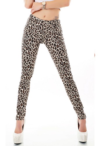 Pantalone jeans animalier