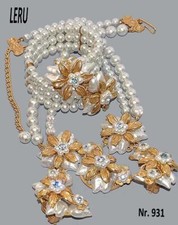 Leru, rara parure di perle vgt, collier, bracciale, orecchini