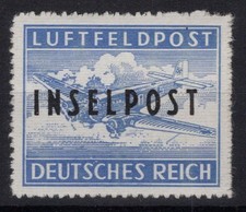 EGEO OCCUPAZIONE TEDESCA 1944 INSELPOST AZZURRO N.2 G.I MNH** TIMBRINO BOLAFFI