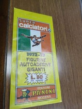  Bustina figurina PANINI SUPER CALCIATORI 1972-73 a SACCHETTO PIENA rarissima.