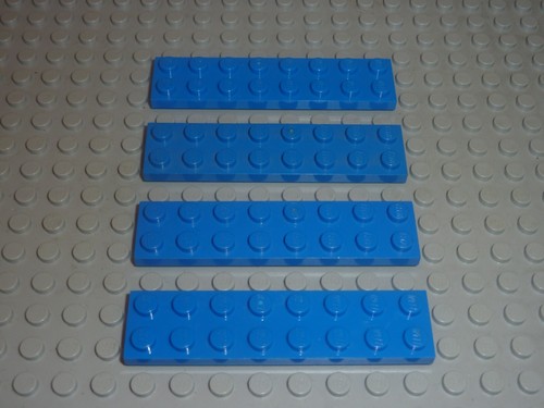 Lego plaque bleu 2x8 - x,