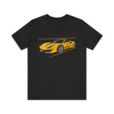 T-shirt gialla Ferrari 488