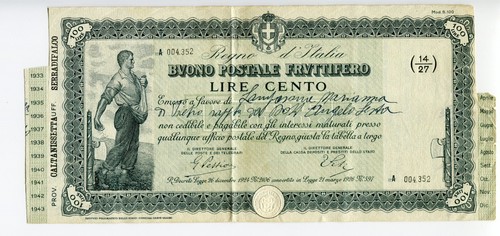 Buono fruttifero postale serie - buono,