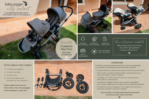 Passeggino gemellare 2x - passeggino,