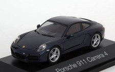 Herpa Porsche 911 991 Carrera 4 2016 blu 1/43