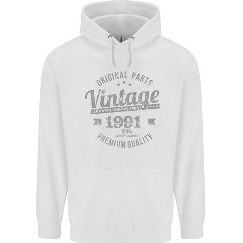 Hoodie bianco vintage anno - bianco,