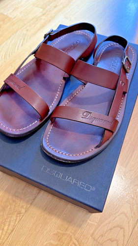 Dsquared2 leather sandal - dsquared2,