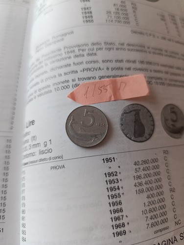 Moneta italia lire del - lire,