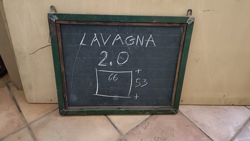 Lavagna ardesia cornice ferro - lavagna,