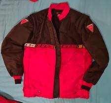 Giacca Moto  Corta Maniche Staccabili Tessuto Dainese  Nero Rosso Gilet