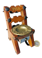 Pisa Chair Wood Ornament Brass