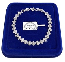 Bracciale tennis cuore acciaio - bracciale,