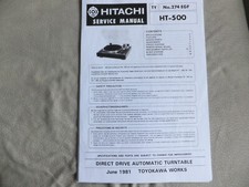 Manuale operativo in fotocopia giradischi Hitachi HR-500