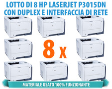 ★ Lotto 8 stampanti Hp Laserjet P3015DN - Stampa sino a 42 ppm, interfaccia LAN★