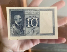 10 LIRE IMPERO 1944 FIOR DI STAMPA CARTA CROCCANTE UNC