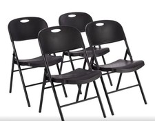 4 SEDIE PIEGHEVOLI IL PLASTICA MODELLATA E METALLO