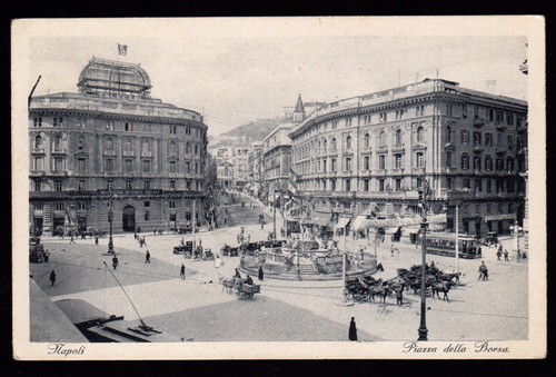 Napoli cartolina piazza della - cartolina,