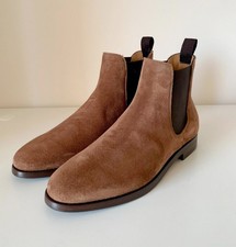 Stivali Ralph Lauren Purple Label Grantly Chelsea in camoscio marrone taglia 9 E