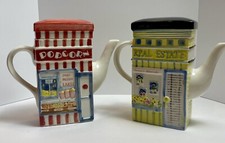 Set teiere Twinings Tea MSRF Eye Doctor/Immobiliare Popcorn Store/Film anni 90