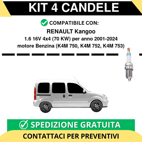 Kit candele per renault - kit,