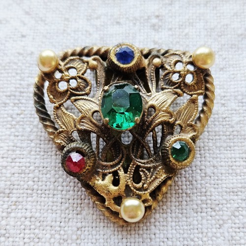 Clip pelliccia filigrana fiore