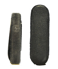 Usato Coltello tascabile tedesco HOPPE SOLINGEN" cromato SMALL&SLIM c.1963 con custodia