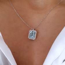 Collana acquamarina taglio - acquamarina,