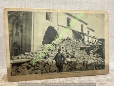 cartolina guerra ww1 IL DUOMO DI MONFALCONE COLPITO DA BOMBA CANNONE AUSTRIACO